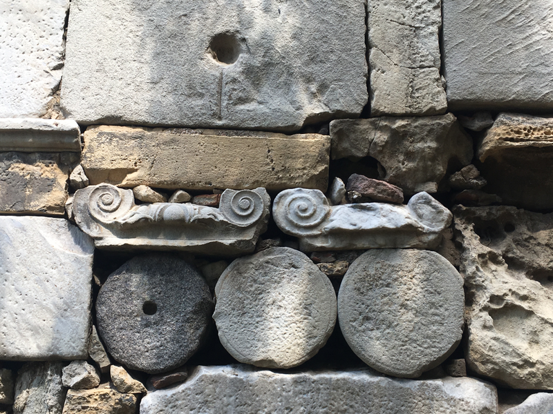 Walls in a 800 year-old Selcuk prison in Sinop.